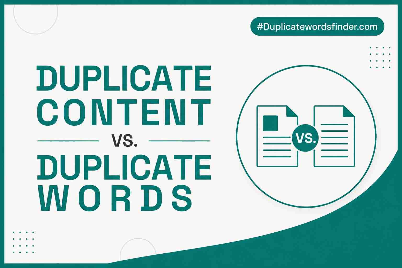 Duplicate Content vs. Duplicate Words