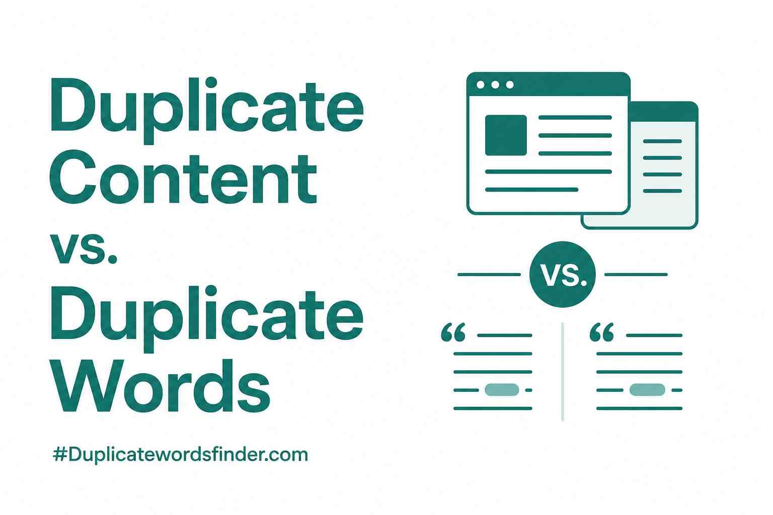 Duplicate Content vs. Duplicate Words